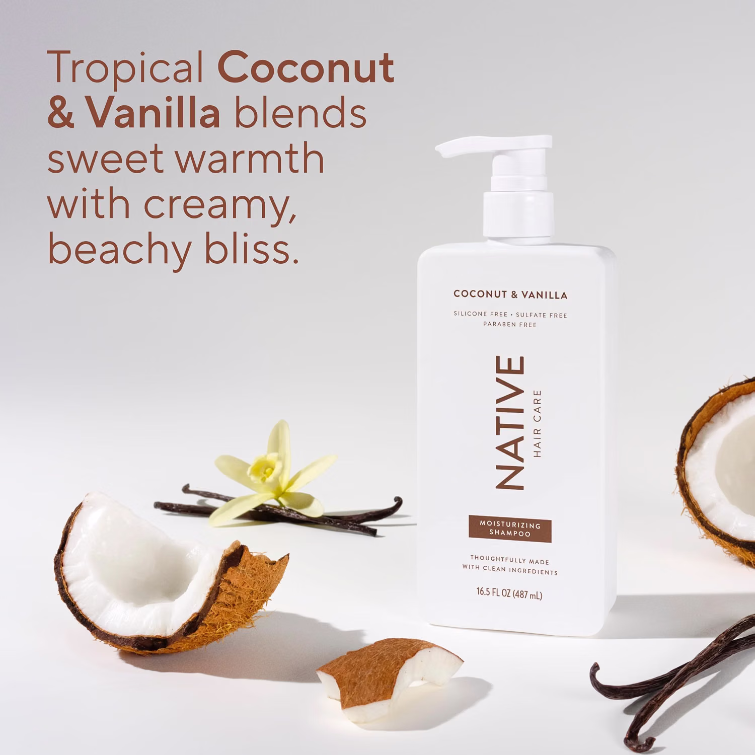Native Coconut and Vanilla Shampoo and Conditioner 2 Pack Sulfate Free Dye Free Hair Care