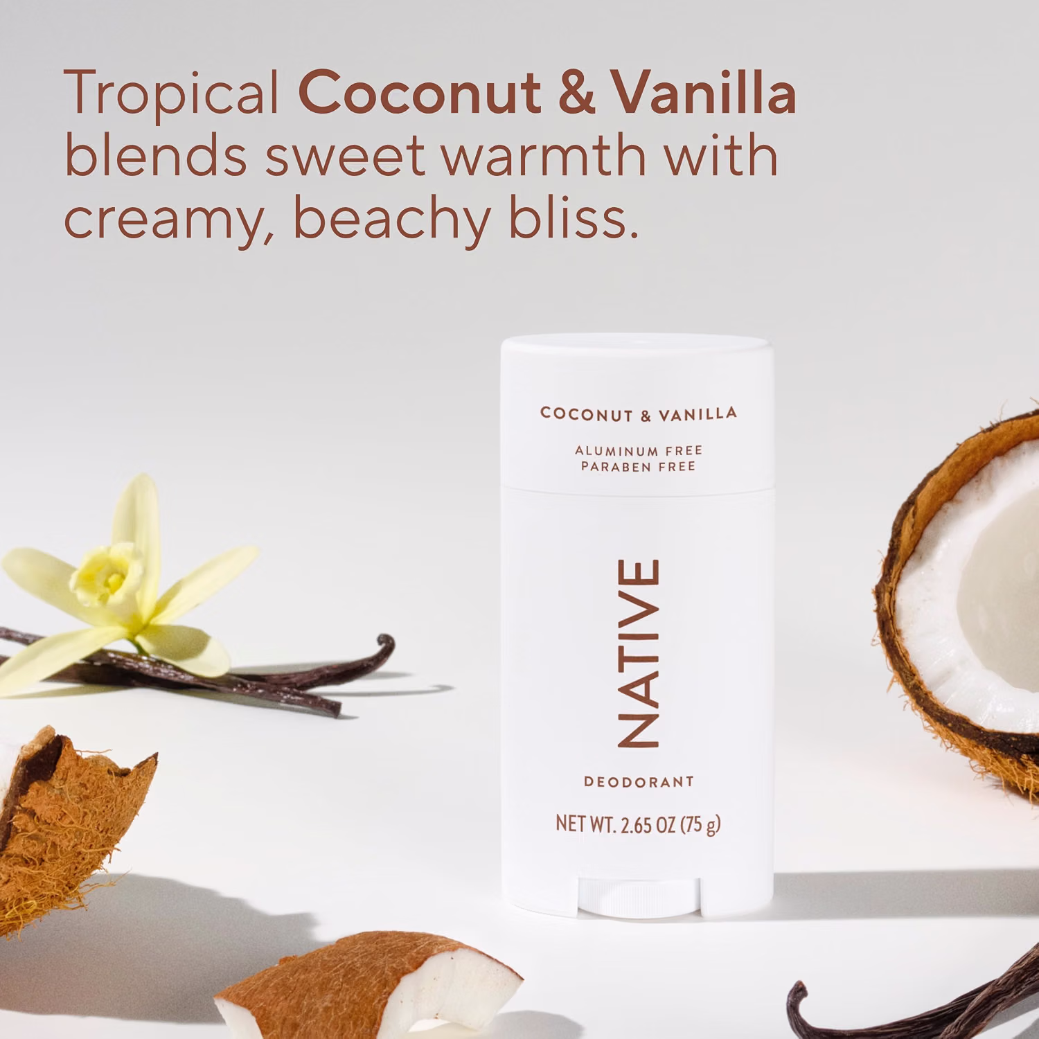 Native Deodorant Coconut and Vanilla Aluminum Free Deodorant for Women and Men 2.65 oz