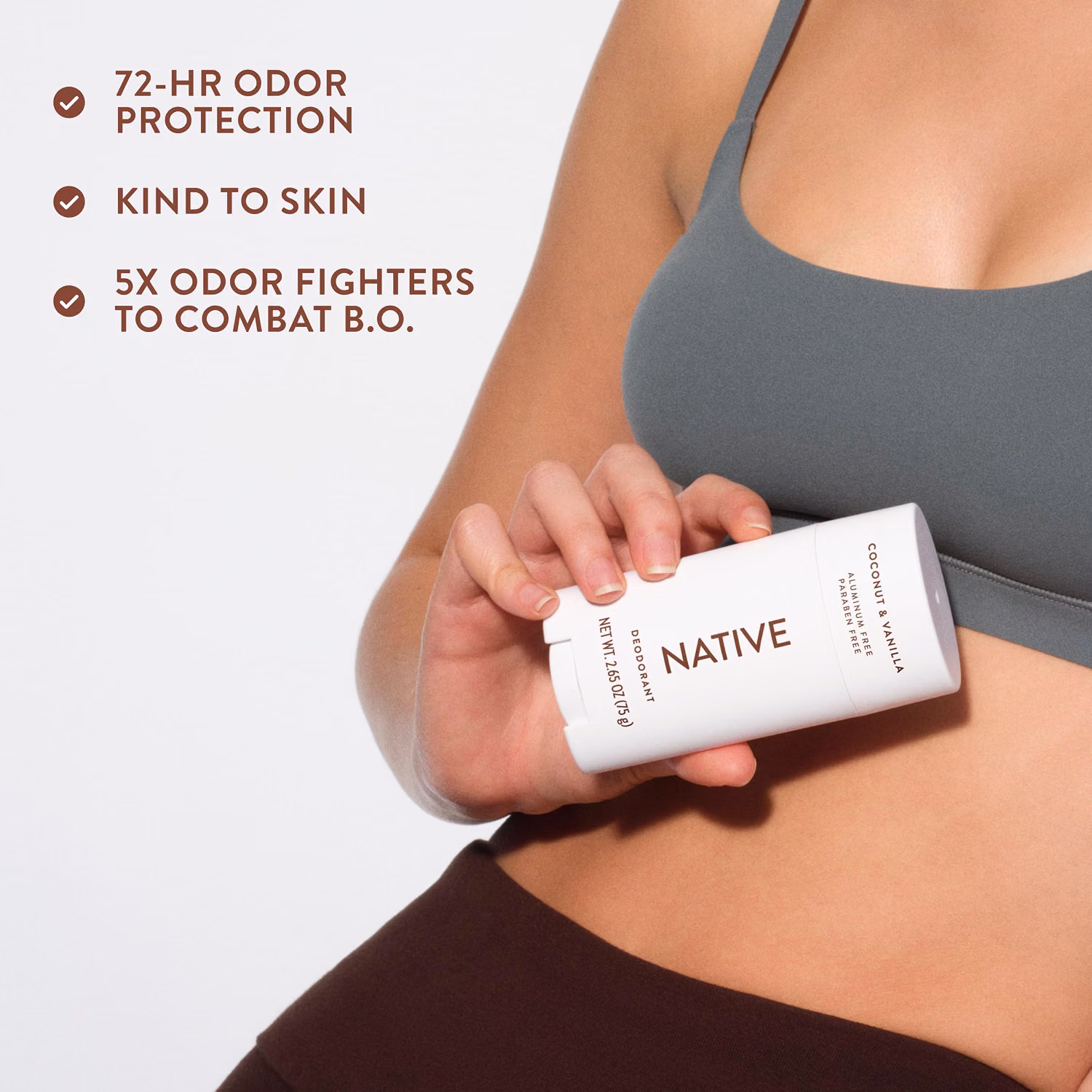 Native Deodorant Coconut and Vanilla Aluminum Free Deodorant for Women and Men 2.65 oz