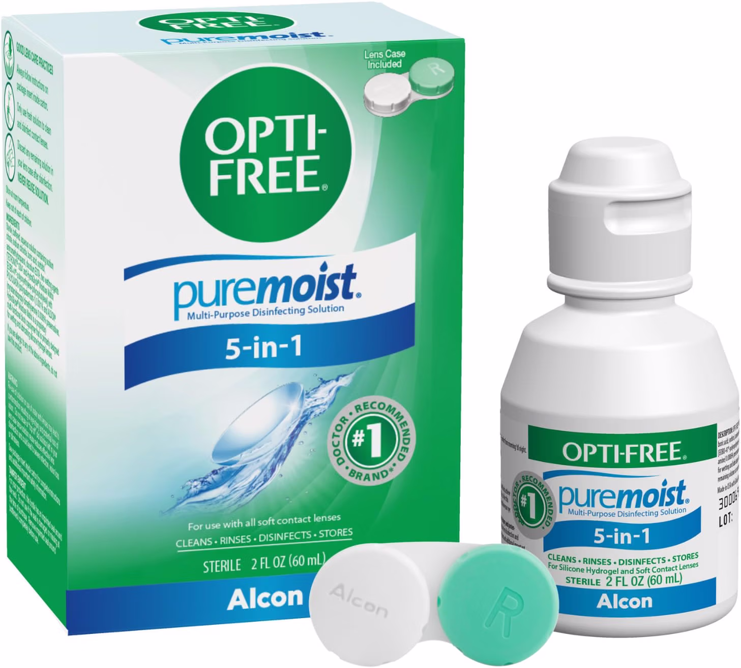 OPTI-FREE Puremoist Multi-Purpose Contact Lens Solution 2 Oz Travel Pack