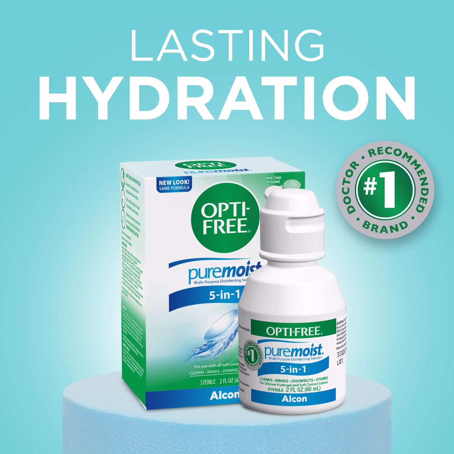 OPTI-FREE Puremoist Multi-Purpose Contact Lens Solution 2 Oz Travel Pack