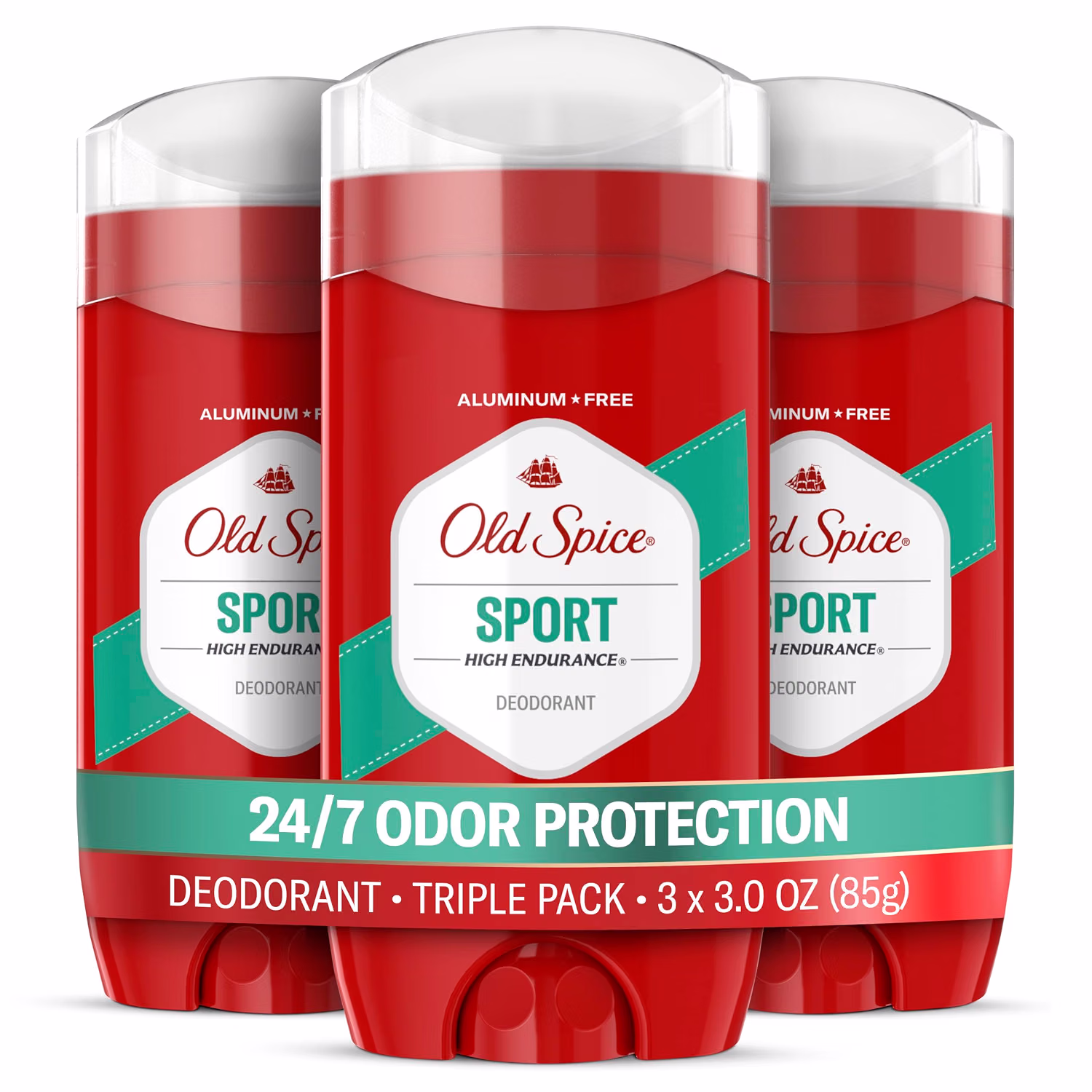 Old Spice Deodorant for Men Aluminum Free Sport Scent 3.0 oz Pack of 3