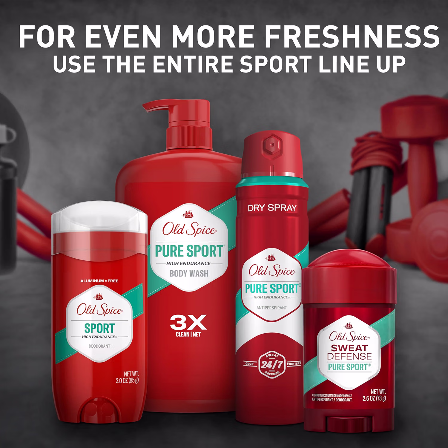 Old Spice Deodorant for Men Aluminum Free Sport Scent 3.0 oz Pack of 3
