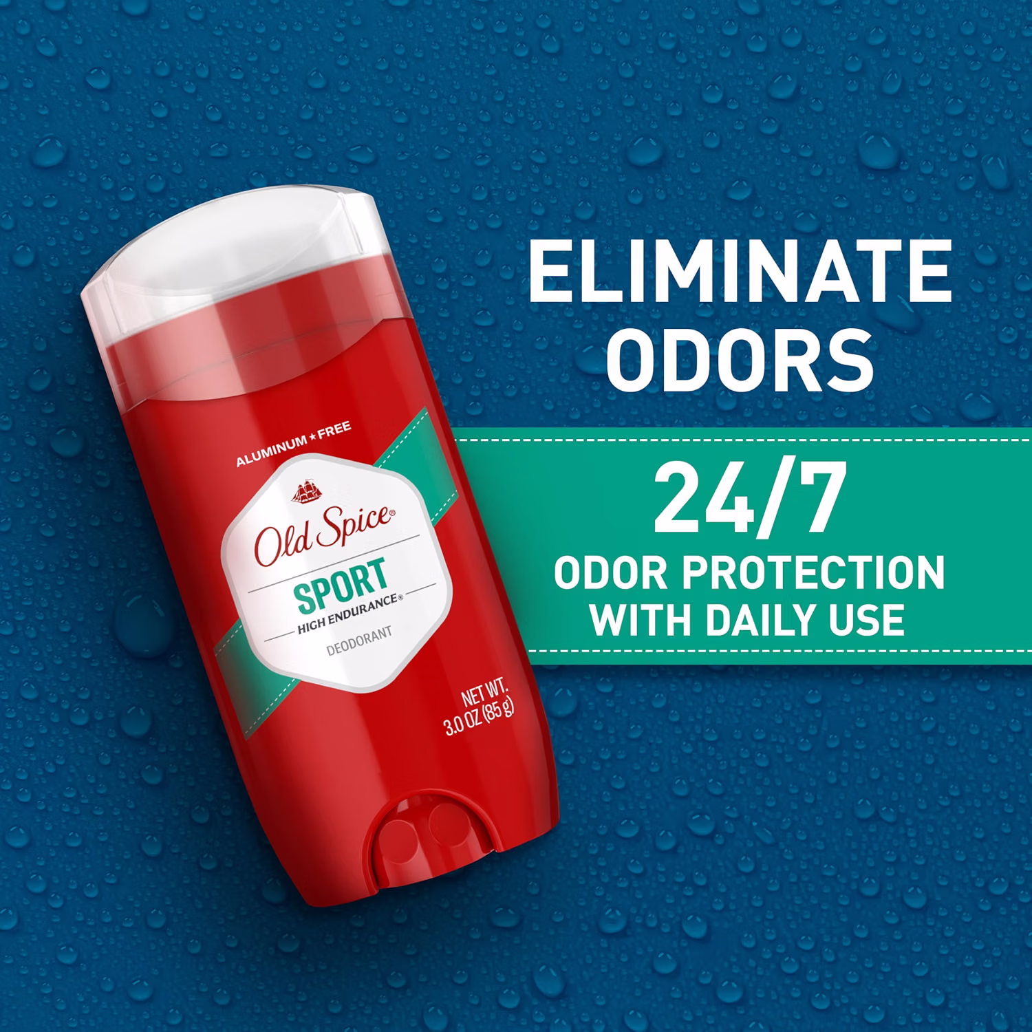 Old Spice Deodorant for Men Aluminum Free Sport Scent 3.0 oz Pack of 3