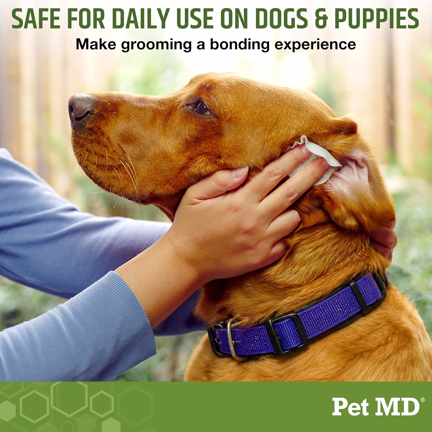 Pet MD Dog Ear Cleaning Wipes Otic Cleanser for Dogs 100 Count