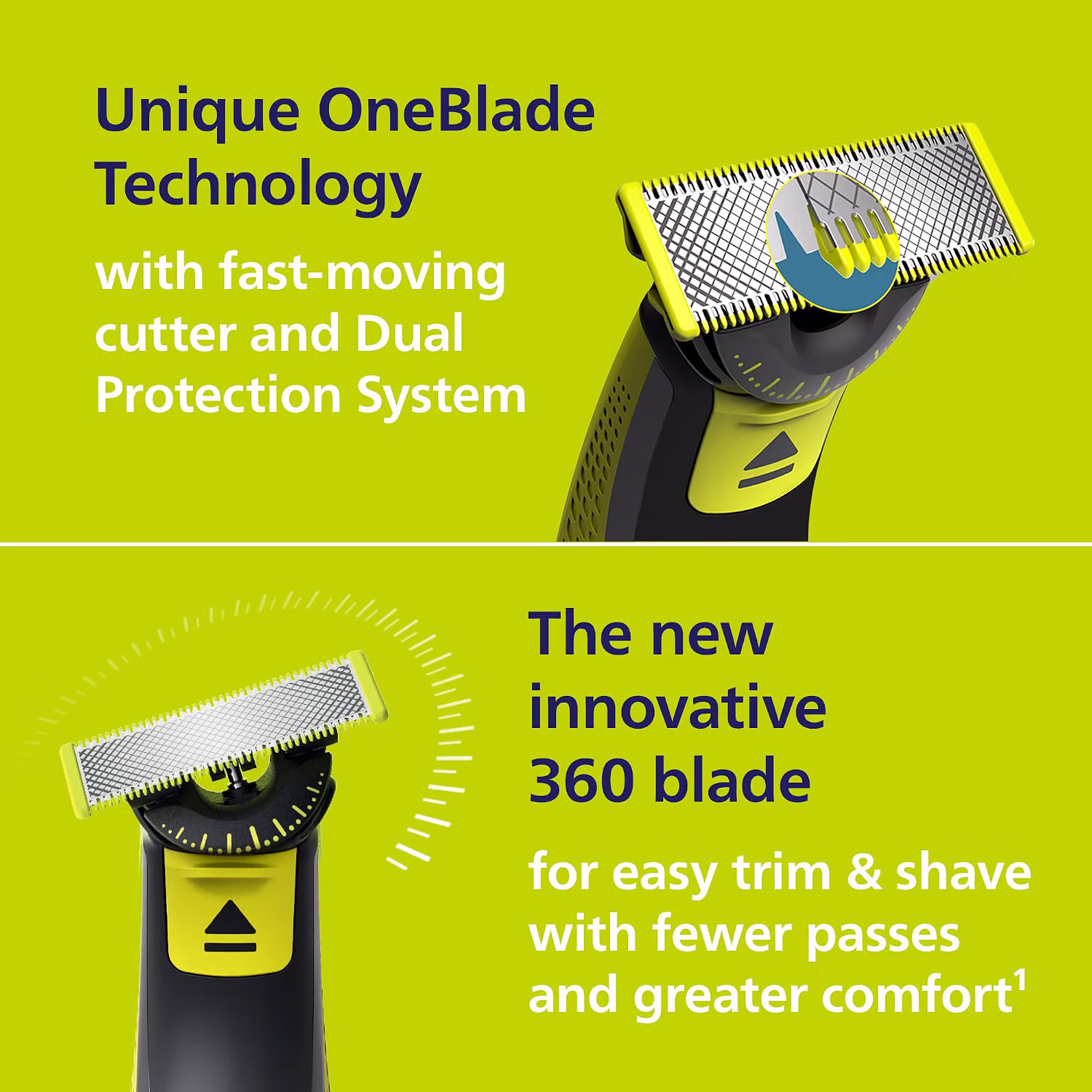 Philips Norelco OneBlade 360 Hybrid Face Trimmer and Shaver 