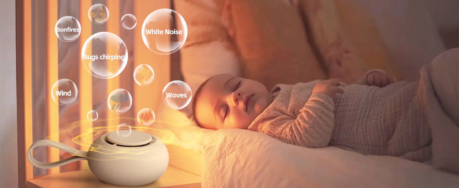 Portable Baby Sound Machine for Babies and Kids in Putty Color