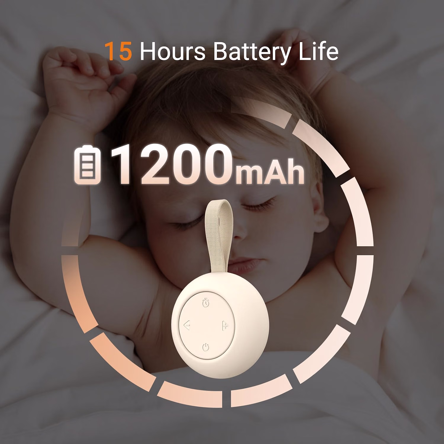 Portable Baby Sound Machine for Babies and Kids in Putty Color