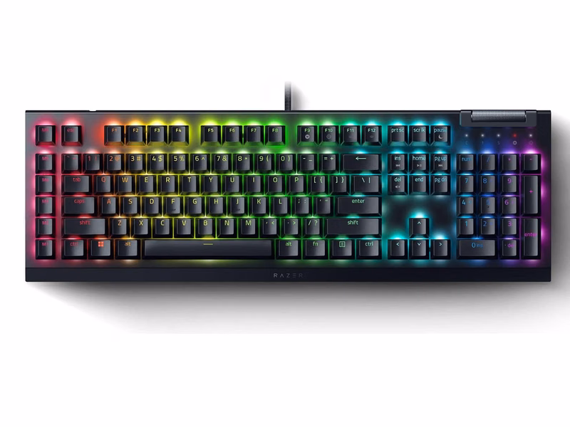 Razer BlackWidow V4 X Mechanical Gaming Keyboard with Yellow Switches Black