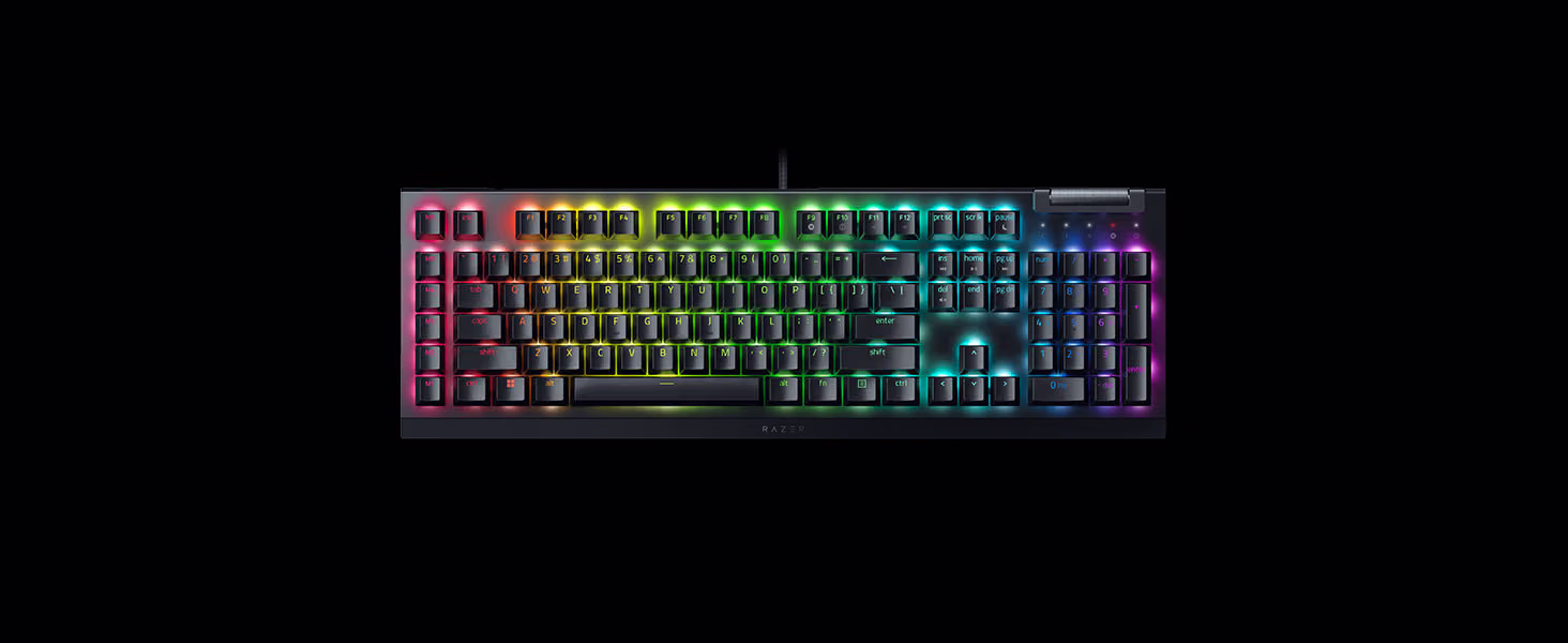 Razer BlackWidow V4 X Mechanical Gaming Keyboard with Yellow Switches Black