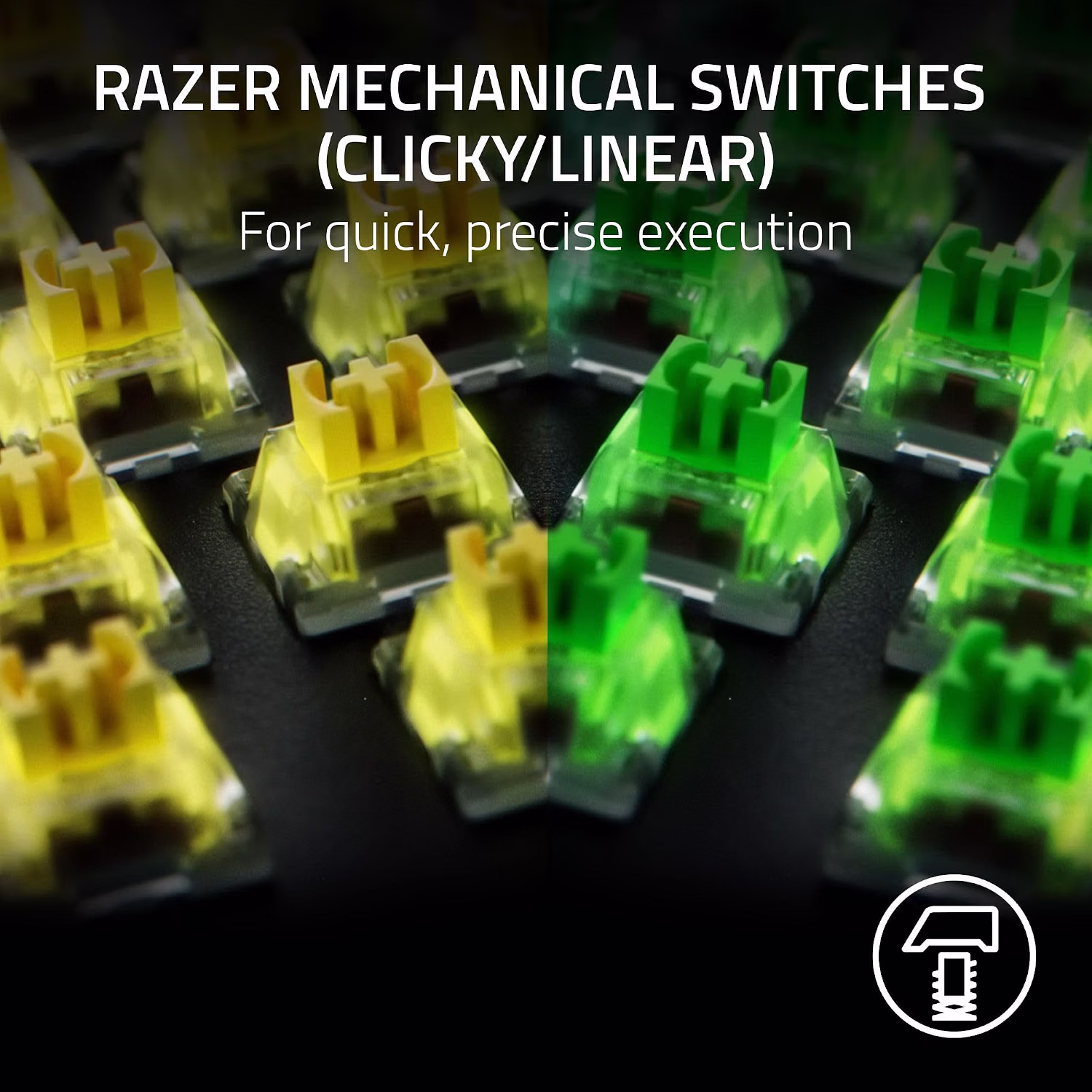 Razer BlackWidow V4 X Mechanical Gaming Keyboard with Yellow Switches Black