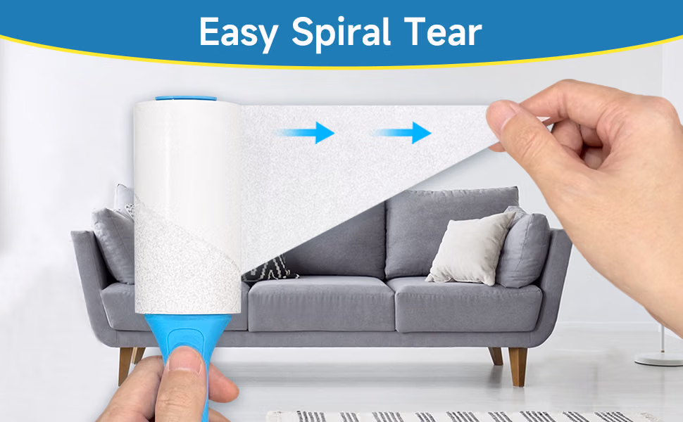 Swihauk 600 Sheets Extra Sticky Lint Rollers for Pet Hair Remover for Clothes Couch Furniture and Carpet
