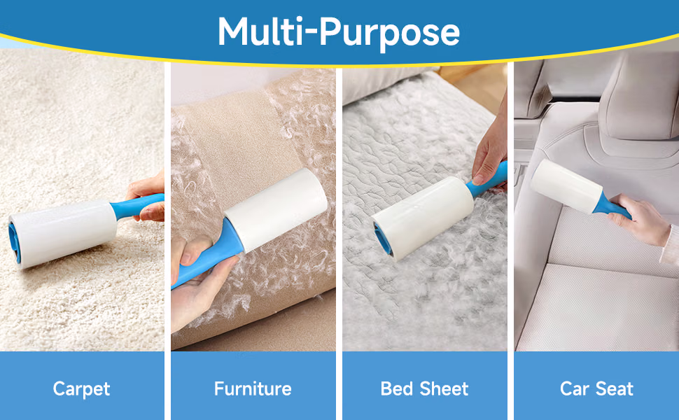Swihauk 600 Sheets Extra Sticky Lint Rollers for Pet Hair Remover for Clothes Couch Furniture and Carpet
