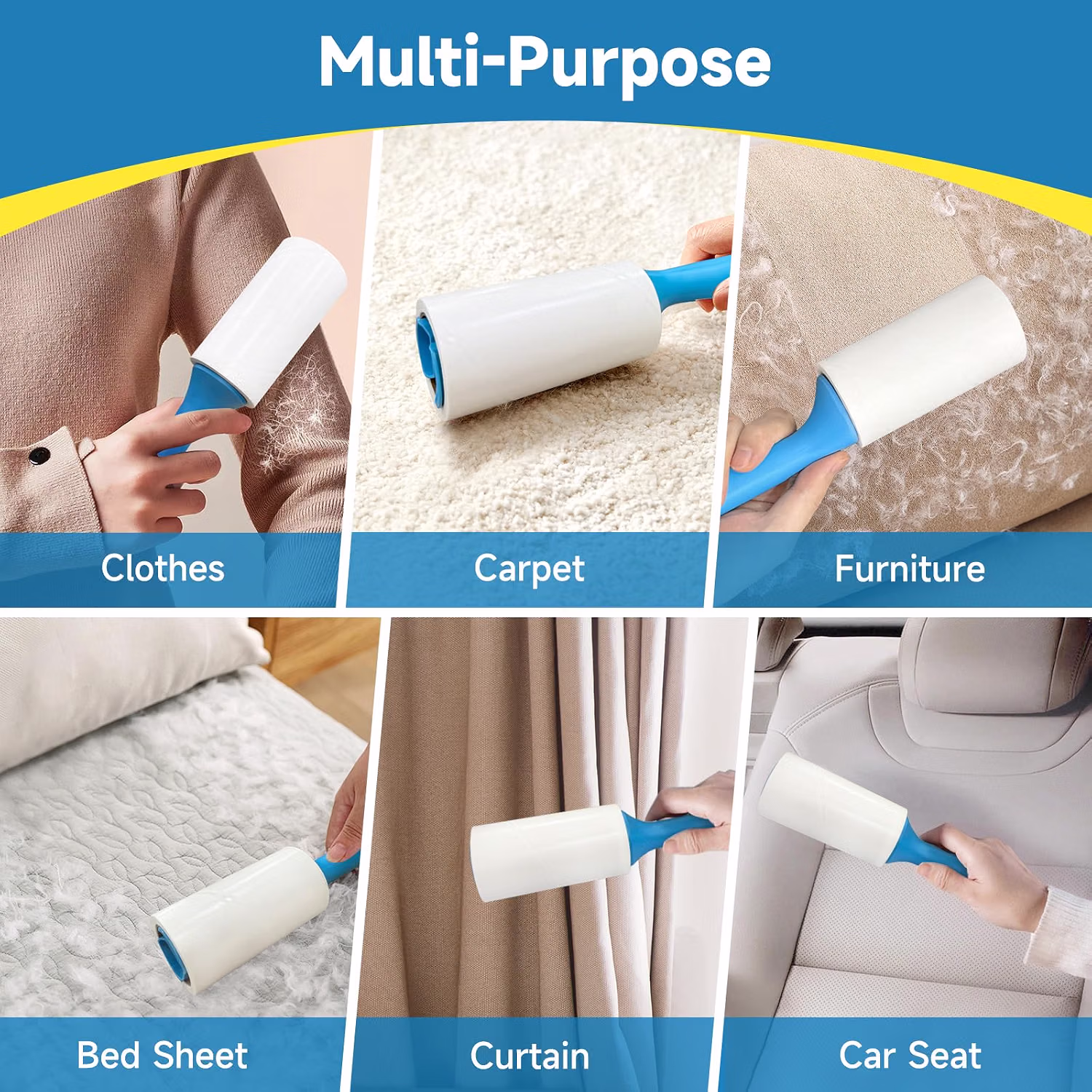 Swihauk 600 Sheets Extra Sticky Lint Rollers for Pet Hair Remover for Clothes Couch Furniture and Carpet