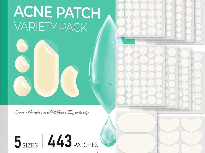 TKTK 443 Count Pimple Patches for Face Hydrocolloid Acne Cover Patch Bulk