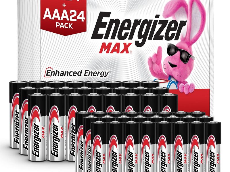 Energizer AA and AAA Batteries 48 Count Combo Pack with 24 AA and 24 AAA Batteries