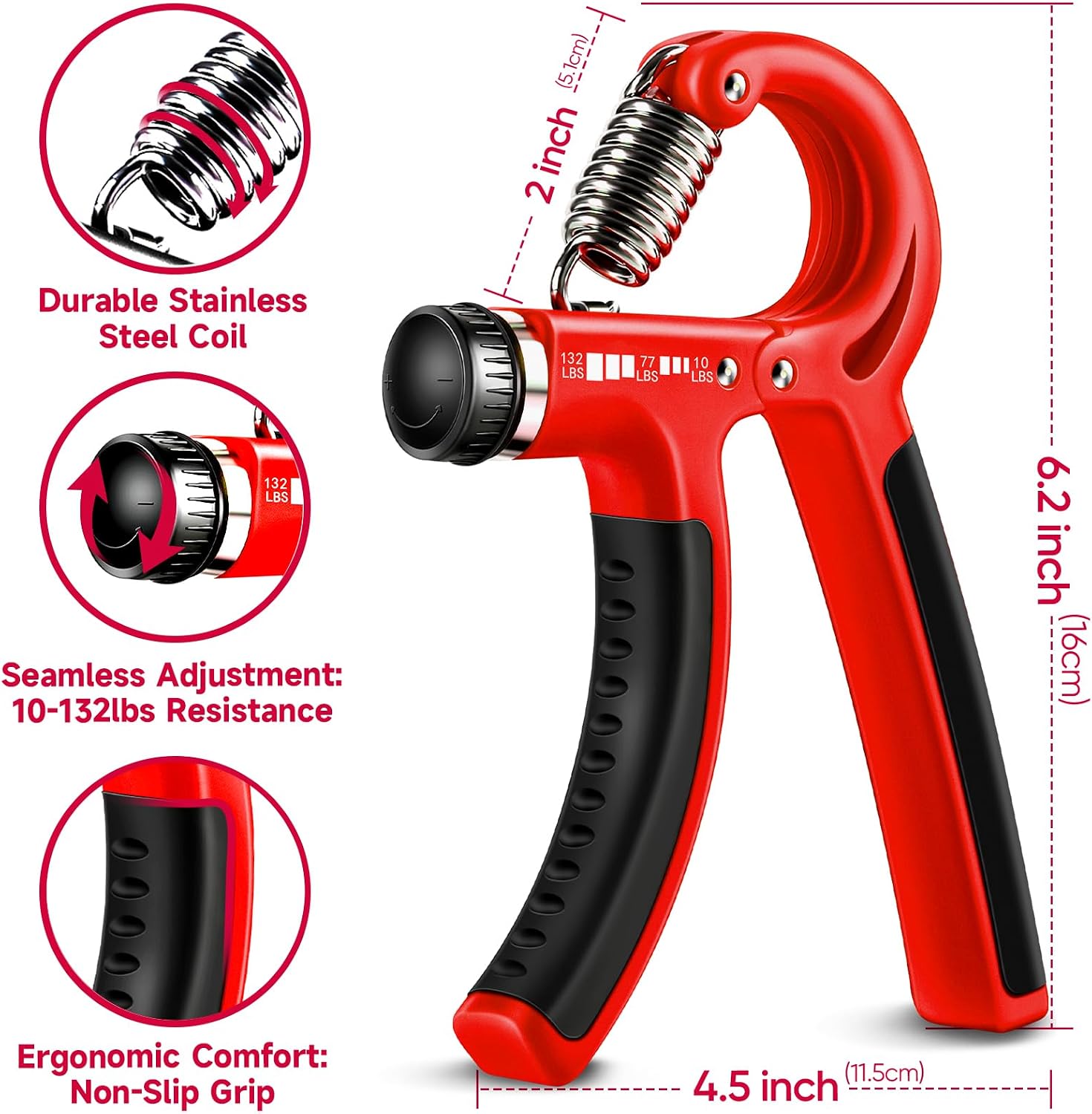 FitBeast grip strengthener and forearm exercise kit with five pieces and adjustable resistance for hand grip training.
