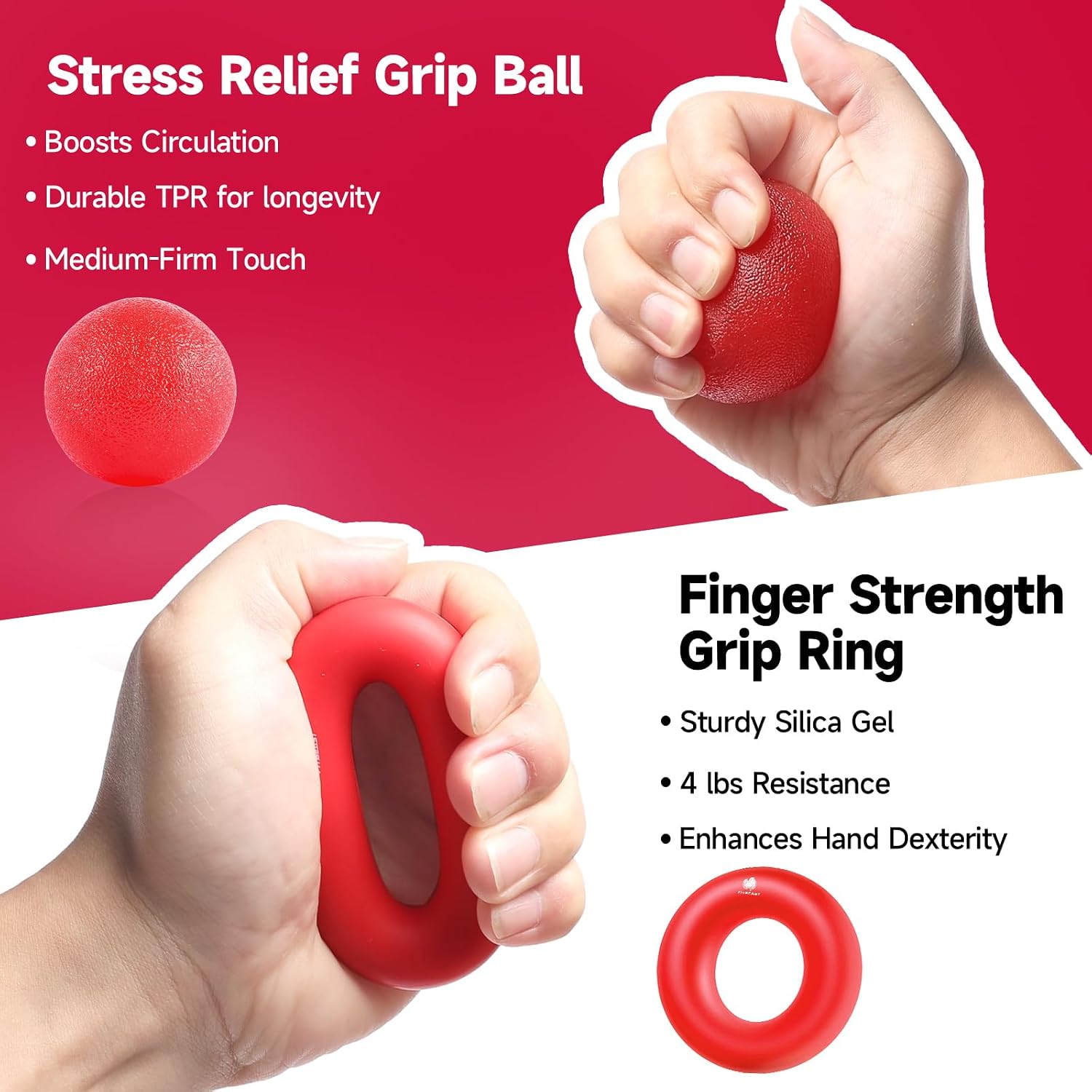 FitBeast grip strengthener and forearm exercise kit with five pieces and adjustable resistance for hand grip training.
