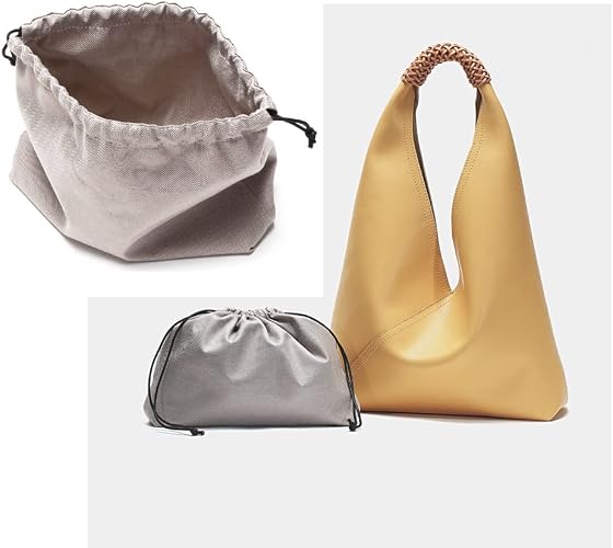 JIUFENG Hobo Bag for Women in a solid-color genuine leather bucket tote style, designed as a commuter and underarm shoulder handbag.
