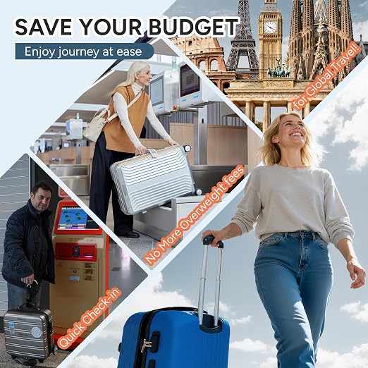 Travel Inspira Digital Luggage Scale Portable Hanging Suitcase Weight Scale 110 lb Capacity with Backlit LCD Display