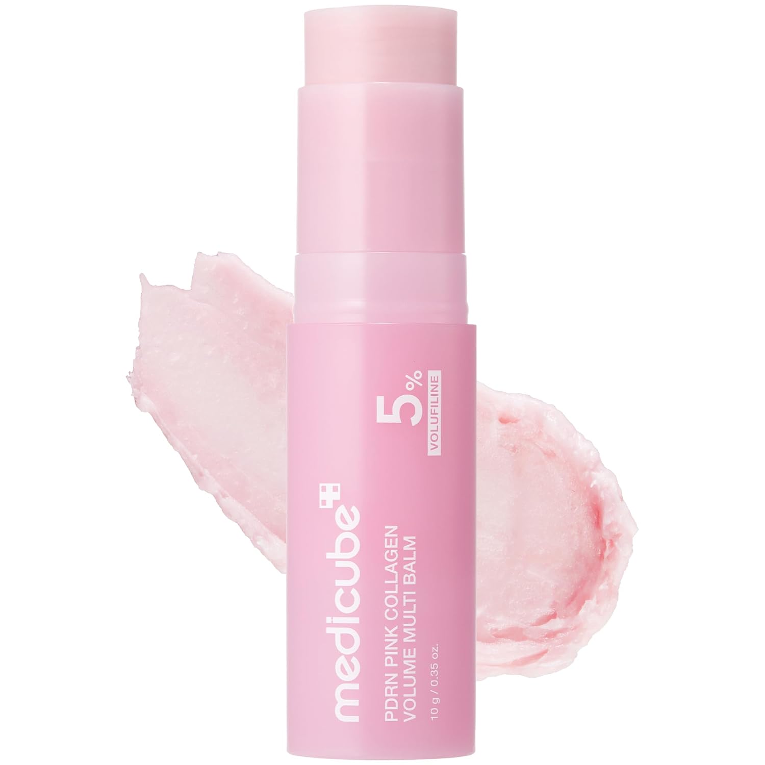 medicube PDRN Collagen Volume Multi Balm Stick for moisturizing skincare and a firm-looking, radiant appearance on the face and body.